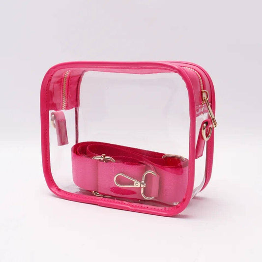 COKO Crossbody Clear Messenger Bag: HOT PINK