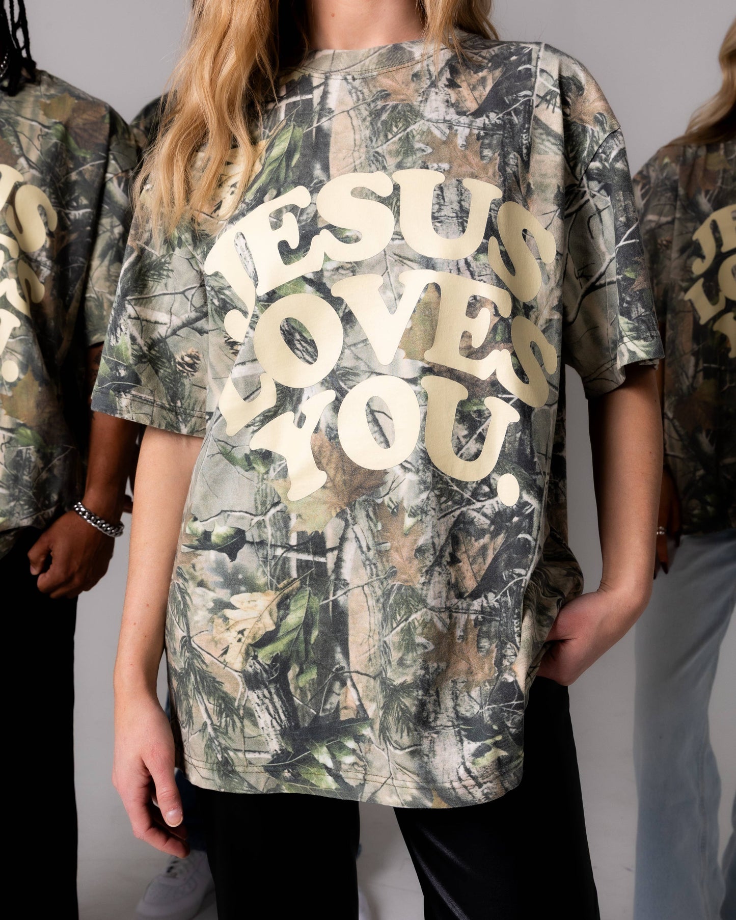LMTD Heavyweight Jesus Loves You Camo Tee Oversized