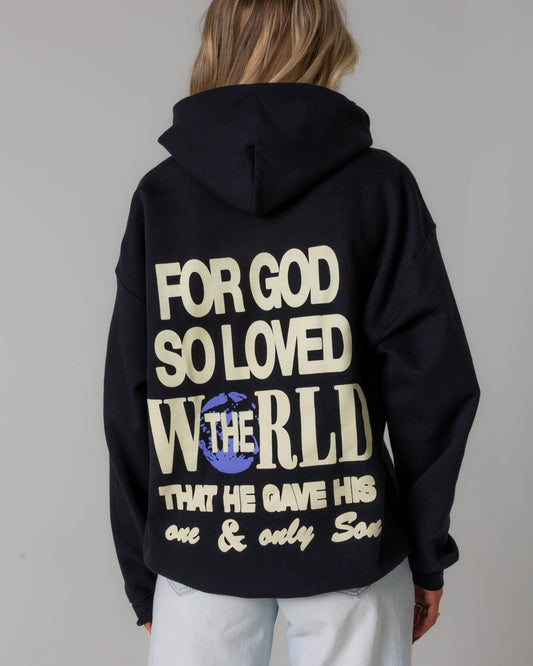 “For God So Loved the World” Graphic Hoodie
