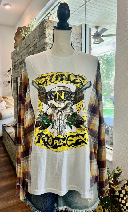 Rock-N-Plaid Top “Guns-n-Roses