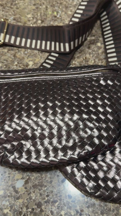 Pretty Simple Westlyn Woven Bum Bag! Gorgeous woven vegan leather
